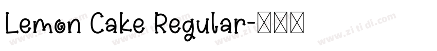 Lemon Cake Regular字体转换